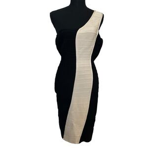 Herve Leger Bandage Dress Bodycon Sexy Y2K Black Cocktail Fitted Size Medium